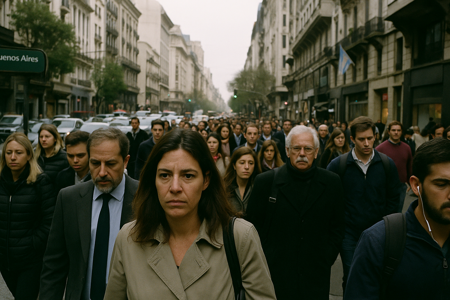 Gente caminando por la calle en Buenos Aires